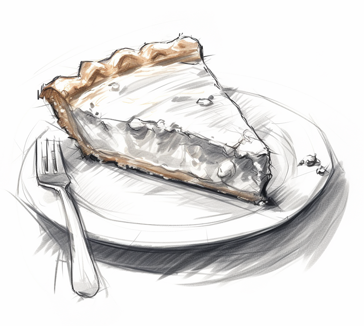 Value study of a slice of pie